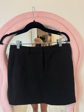 Theory Black High-Waist Mini Skirt